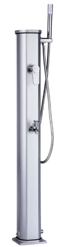 Prysznic ogrodowy Formidra Jolly Go 20L z obrotowym podkładem – Aluminium – 120 cm