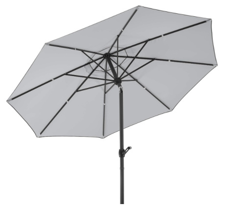 Parasol przeciwsłoneczny Schneider Adria 300 cm, srebrno-szary, okrągły, aluminiowy stelaż, poliester, stylowy i trwały Parasol przeciwsłoneczny Schneider Adria 300 cm, srebrno-szary, okrągły, aluminiowy stelaż, poliester, stylowy i trwały