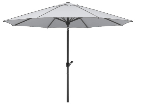 Parasol przeciwsłoneczny Schneider Adria 300 cm, srebrno-szary, okrągły, aluminiowy stelaż, poliester, stylowy i trwały Parasol przeciwsłoneczny Schneider Adria 300 cm, srebrno-szary, okrągły, aluminiowy stelaż, poliester, stylowy i trwały