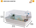 Ferplast Klatka dla chomika MINI DUNA HAMSTER, przezroczysty dach, akcesoria w zestawie, 55 x 39 x 27 cm Ferplast Klatka dla chomika MINI DUNA HAMSTER, przezroczysty dach, akcesoria w zestawie, 55 x 39 x 27 cm