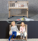 babybay Łóżeczko Dostawne Boxspring Comfort Plus, Naturalne – Komfort i Bliskość