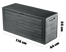 Skrzynia ogrodowa Grewena 280L, antracyt