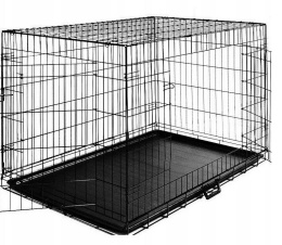Lionto Metalowa klatka dla psów 61x42x49 cm – solidny kojec transportowy