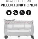 HAUCK Sleep N Play Center – Łóżeczko turystyczne składane 120 x 68,5 cm, szare