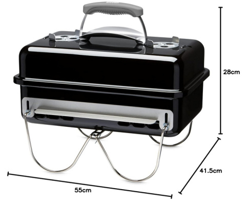 Weber Go-Anywhere Przenośny Grill Węglowy, Czarny, 60 x 38 x 55 cm Weber Go-Anywhere Przenośny Grill Węglowy, Czarny, 60 x 38 x 55 cm