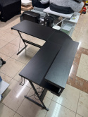 Bestier Biurko Gamingowe L-Shaped 130 cm RGB z Półką