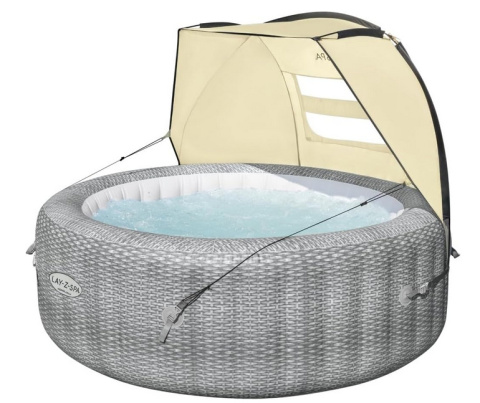 Bestway Lay-Z-Spa – Intex Jacuzzi, 4-osobowy, z funkcją podgrzewania, z pompą, z systemem masażu, okrągły, 196 x 71 cm