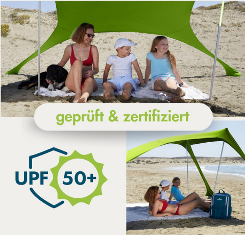 Momevo Sunsail – Namiot plażowy z ochroną UV UPF50+ Momevo Sunsail – Namiot plażowy z ochroną UV UPF50+