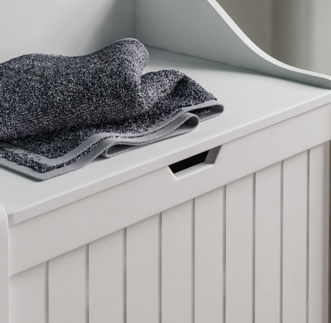 Bath Vida Priano – Biała Szafka Łazienkowa na Pranie Bath Vida Priano – Biała Szafka Łazienkowa na Pranie